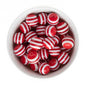 Acrylic Round Beads Striped 20mm Red from Cara & Co Craft Supply