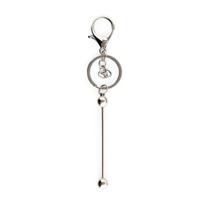 Beadables Premium Beadable Bar Keychains Silver from Cara & Co Craft Supply
