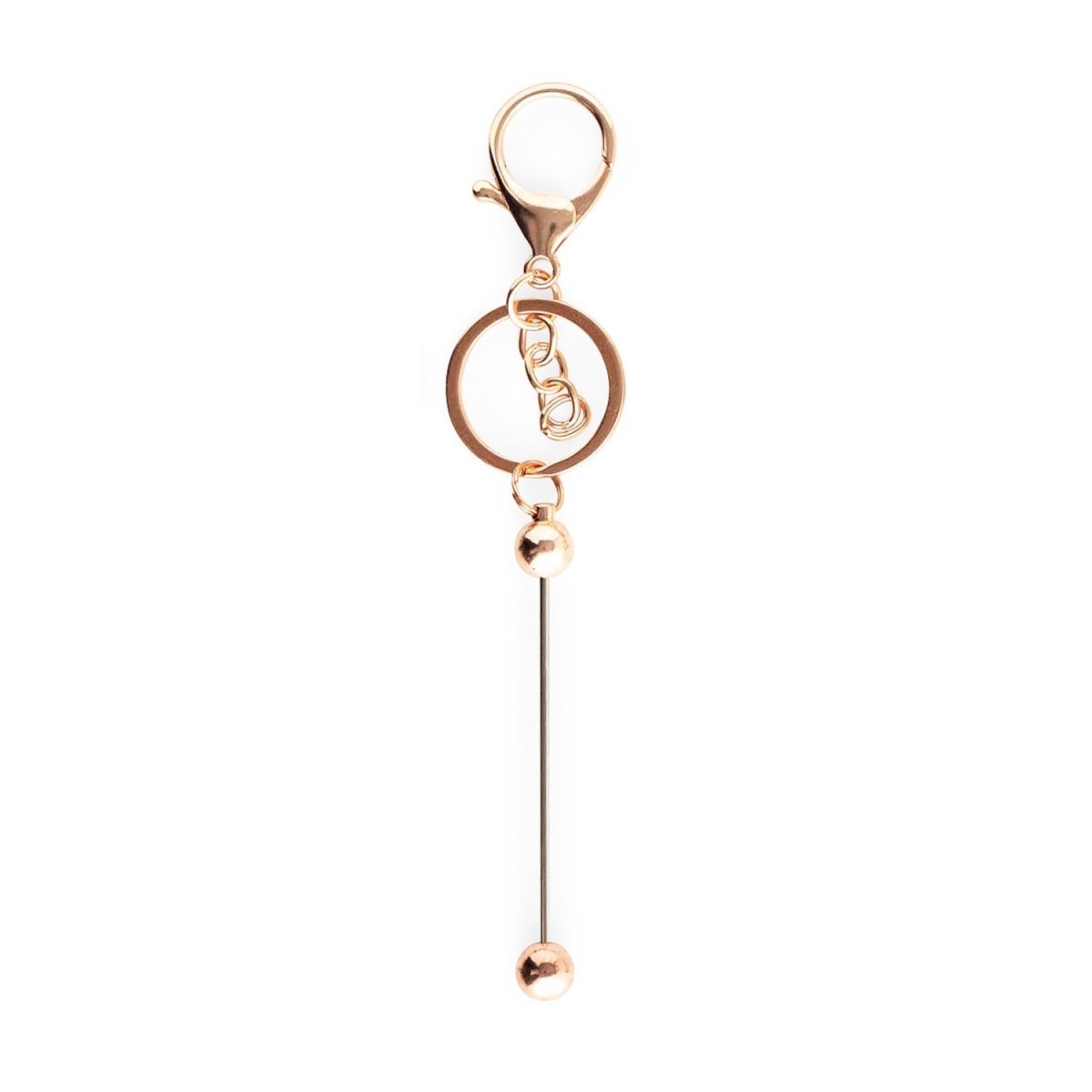 Beadables Premium Beadable Bar Keychains Soft Rose Gold from Cara & Co Craft Supply