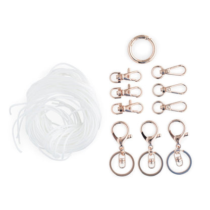 Clips Accessory Packs Soft Rose Gold - White from Cara & Co Craft Supply