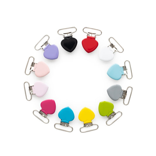 Clips Metal Hearts Aquamarine from Cara & Co Craft Supply