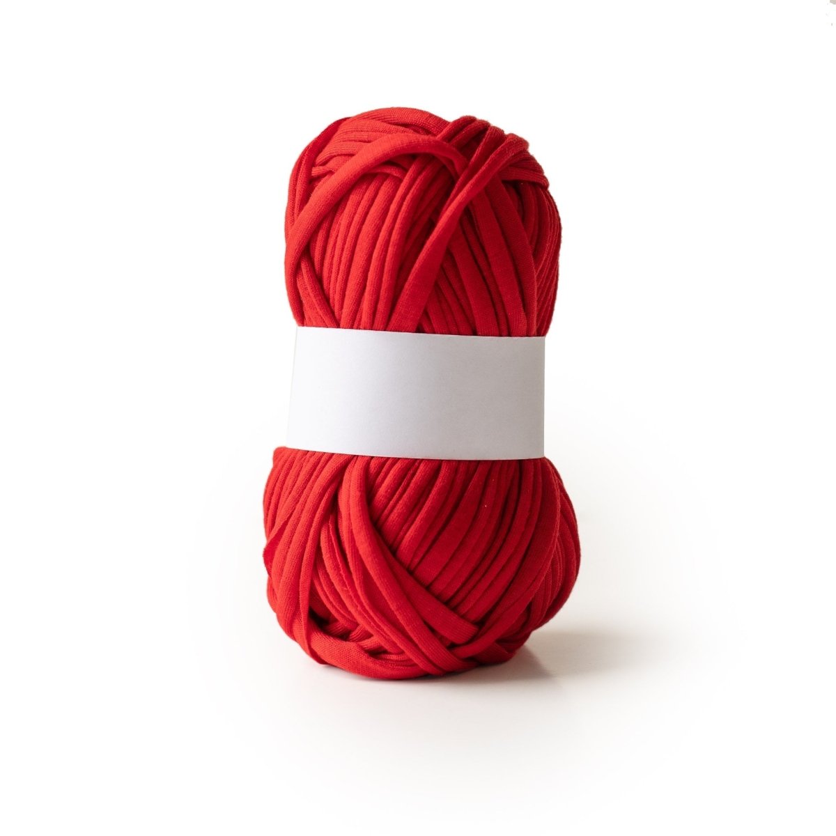 Cording Jersey T-Shirt Yarn Cherry Red from Cara & Co Craft Supply