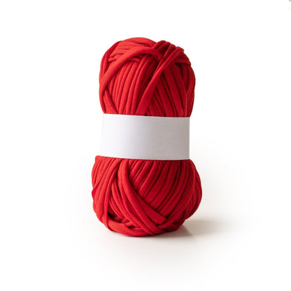 Cording Jersey T-Shirt Yarn Cherry Red from Cara & Co Craft Supply