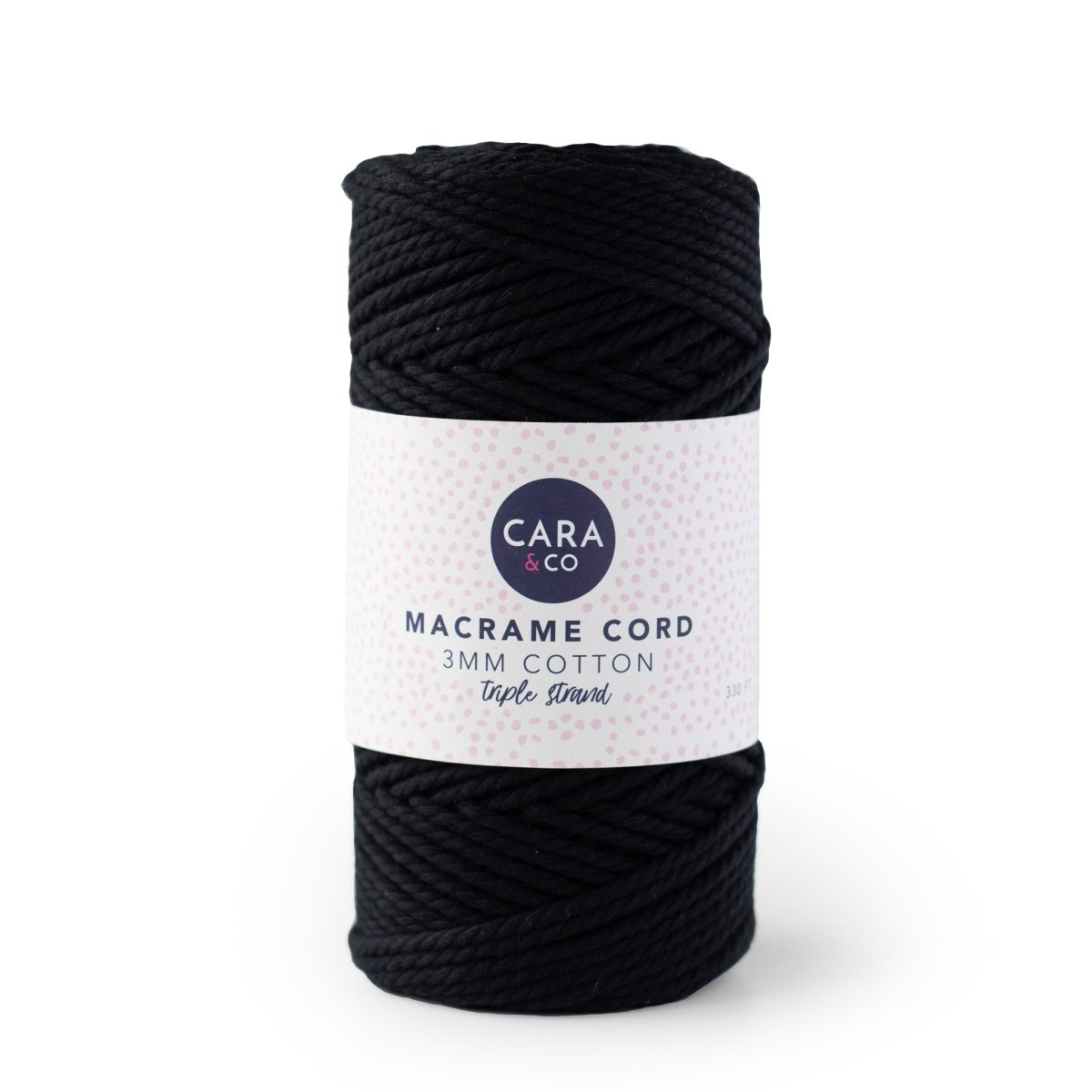 Cording Macrame Spools Midnight Black from Cara & Co Craft Supply