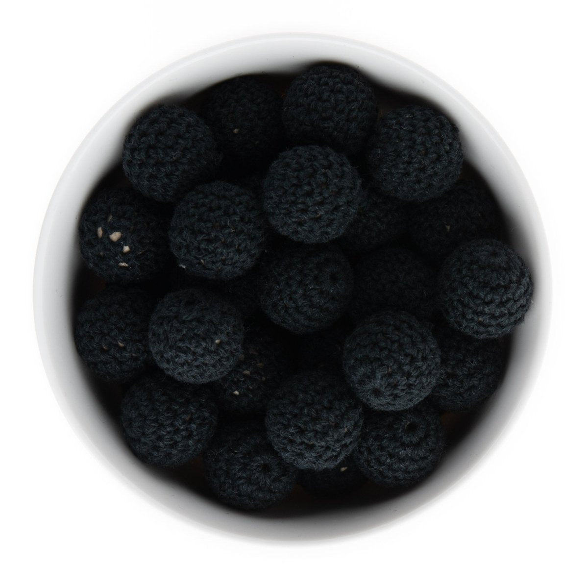 Felt & Crochet Beads 20mm Crochet Beads Black from Cara & Co Craft Supply