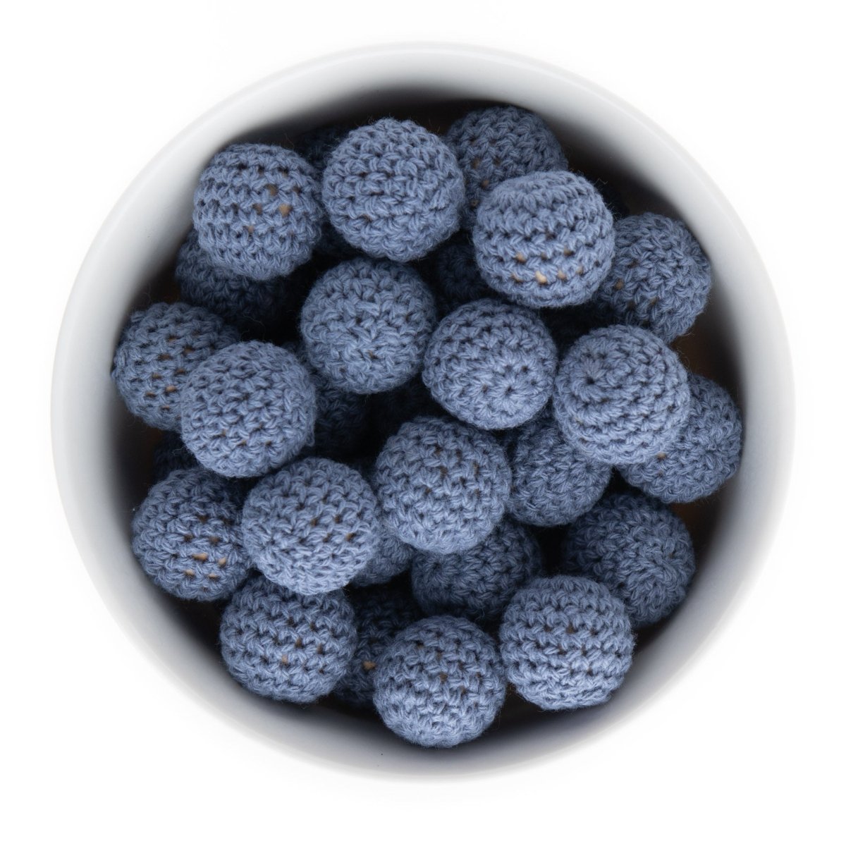 Felt & Crochet Beads 20mm Crochet Beads Smokey Blue from Cara & Co Craft Supply