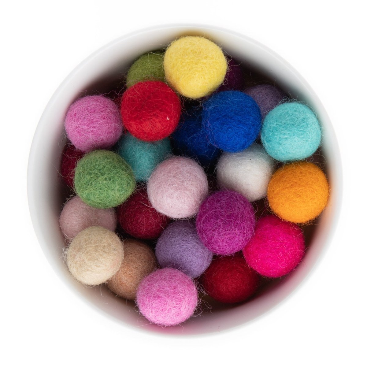 Felt & Crochet Beads Felt Balls 22mm Army Green from Cara & Co Craft Supply