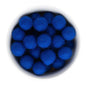 Felt & Crochet Beads Felt Balls 22mm Classic Blue from Cara & Co Craft Supply