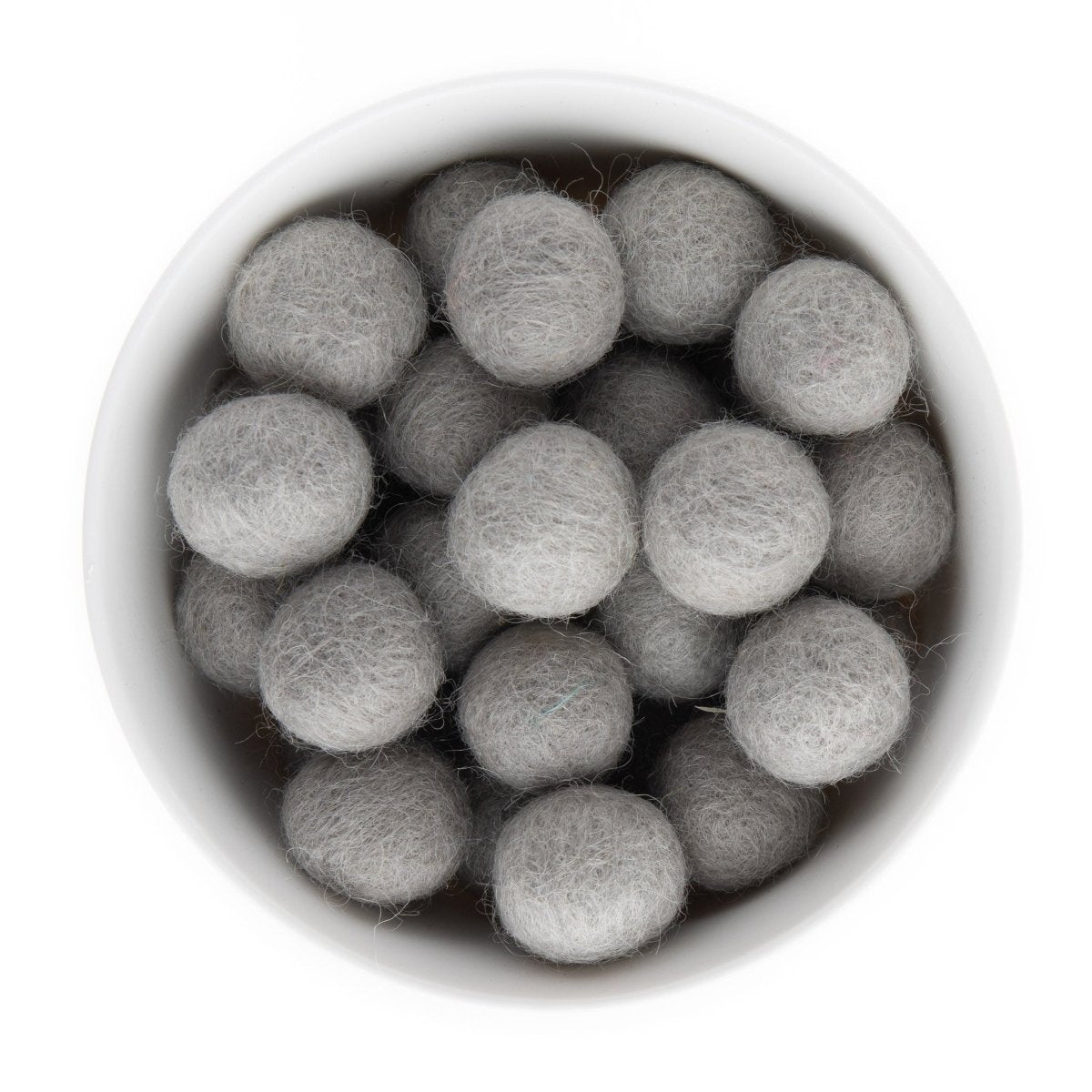 Felt & Crochet Beads Felt Balls 22mm Glacier Grey from Cara & Co Craft Supply