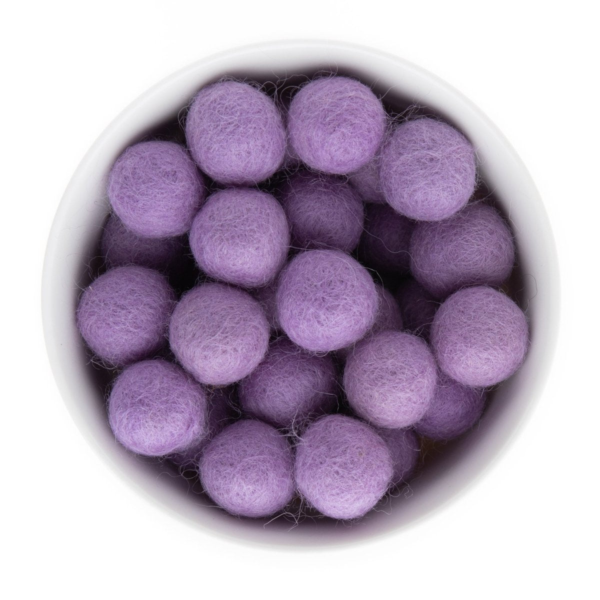 Felt & Crochet Beads Felt Balls 22mm Lavender from Cara & Co Craft Supply