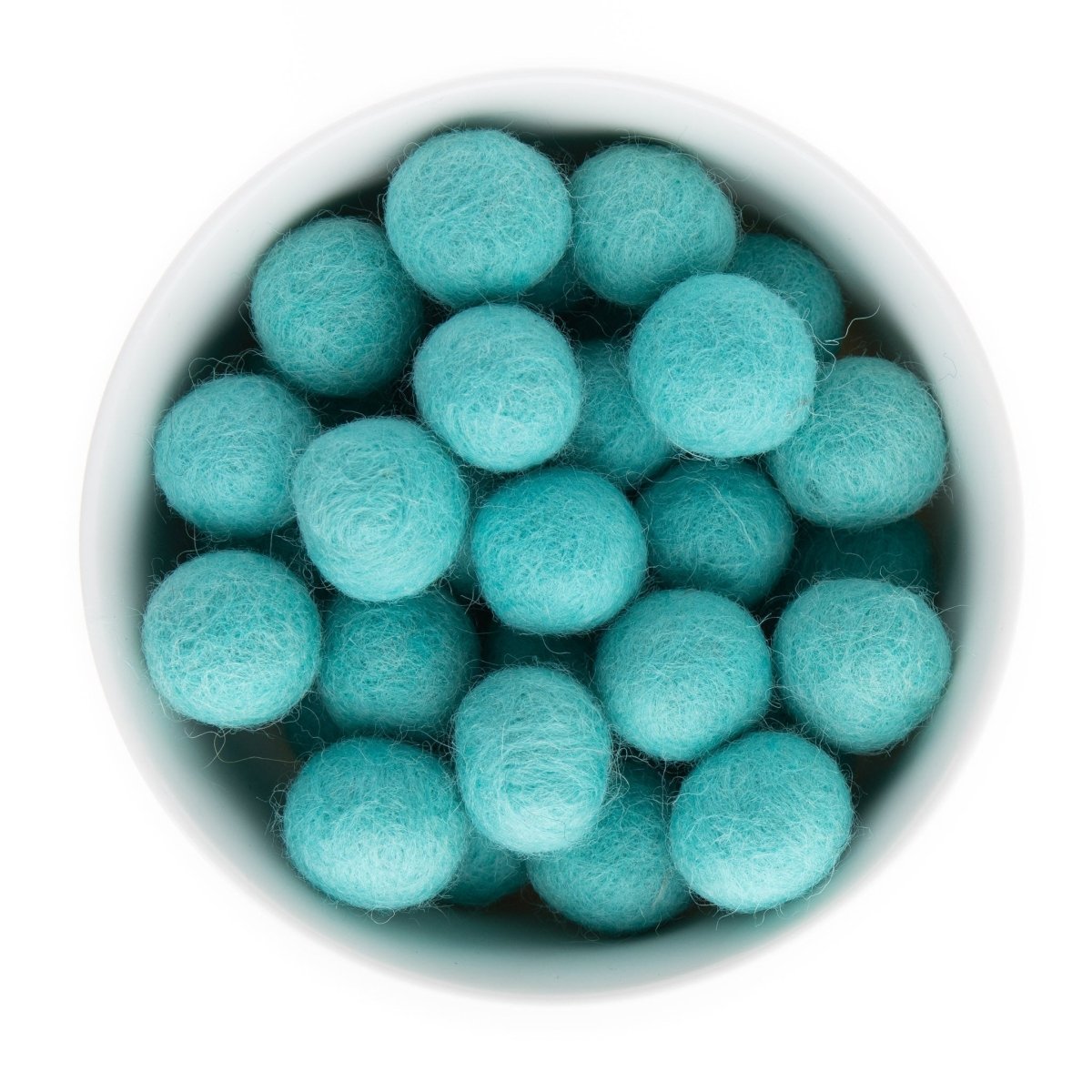 Felt & Crochet Beads Felt Balls 22mm Sea Blue from Cara & Co Craft Supply