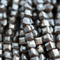 Glass Beads Glass Faceted Cubes Cappuccino from Cara & Co Craft Supply
