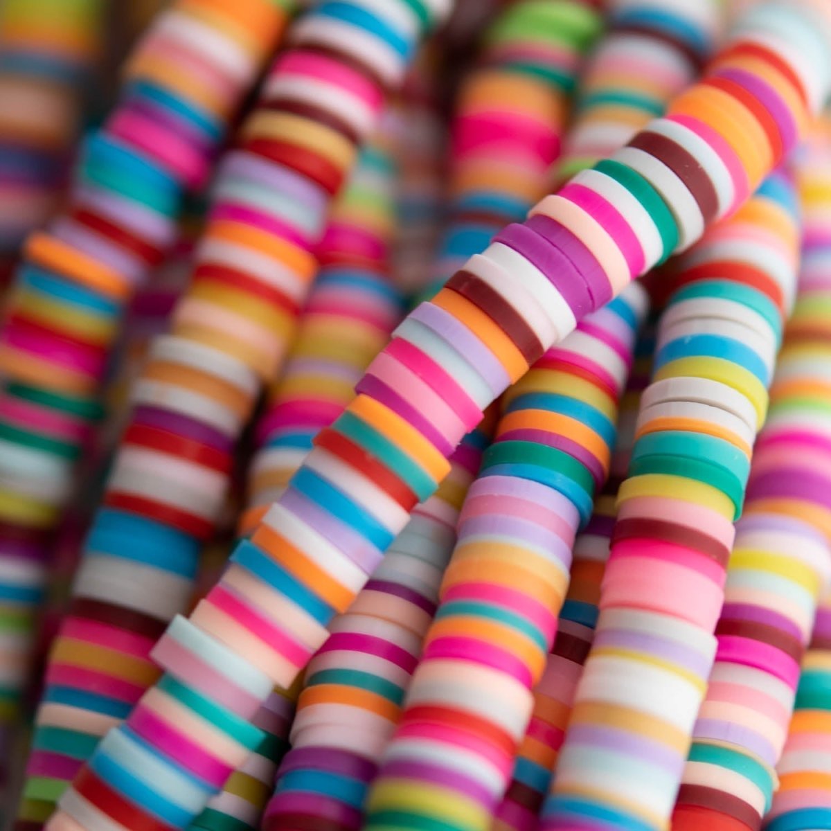 Heishi Bead Strands Multicolor Heishi Multicolor Retro from Cara & Co Craft Supply