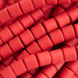 Heishi Bead Strands Polymer Clay Beads - Cylinder Brick Red from Cara & Co Craft Supply