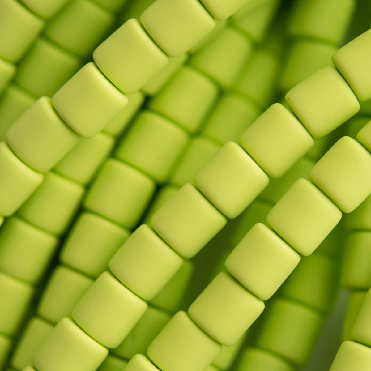Heishi Bead Strands Polymer Clay Beads - Cylinder Lime Green from Cara & Co Craft Supply