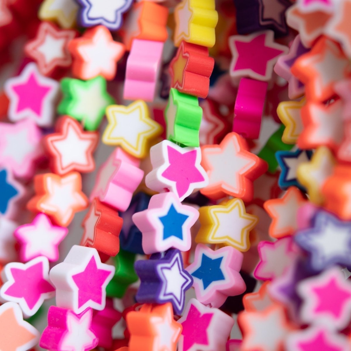 Heishi Bead Strands Polymer Clay Star from Cara & Co Craft Supply