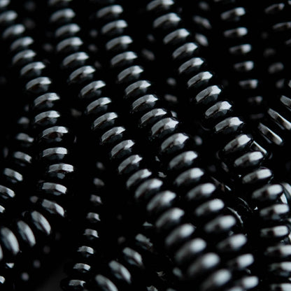 Hemitite Beads Hematite - Rondelle Black from Cara & Co Craft Supply