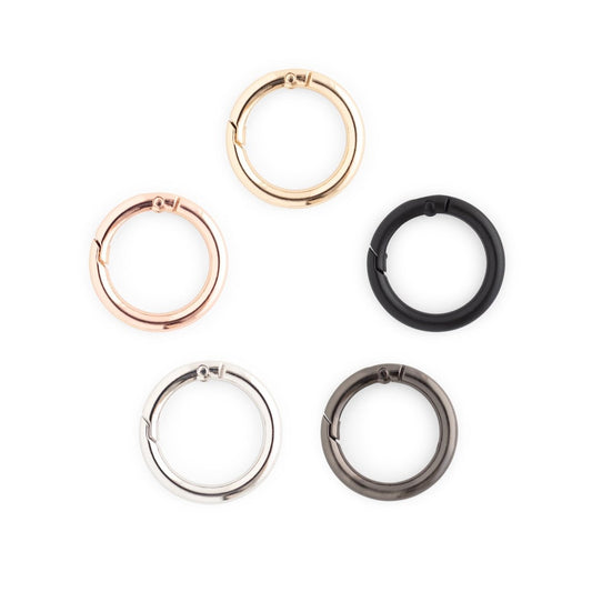 Key Rings Premium O-Ring Spring Clips 28mm from Cara & Co Craft Supply