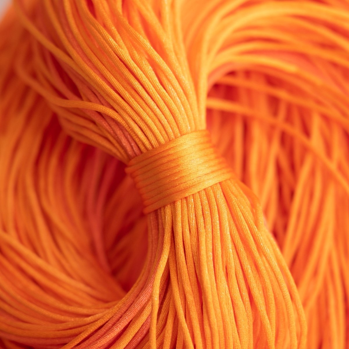 LAST CHANCE Nylon Cord 35" - Pre-Cut Packs Tangerine Orange from Cara & Co Craft Supply