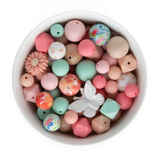 Silicone Bead Packs Floral Themed Silicone from Cara & Co Craft Supply