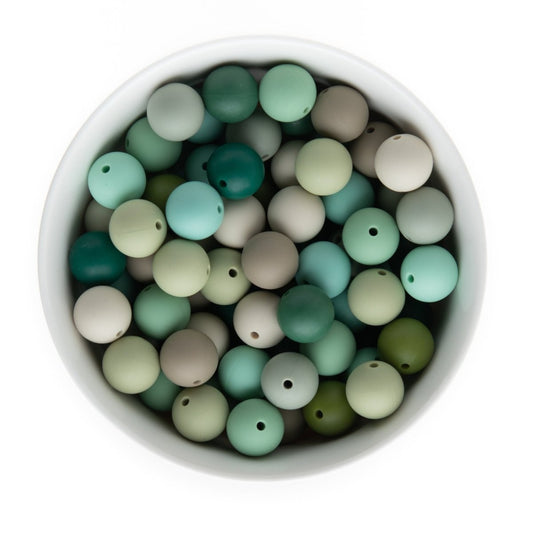 Silicone Bead Packs Green Envy 15mm Round Silicone from Cara & Co Craft Supply