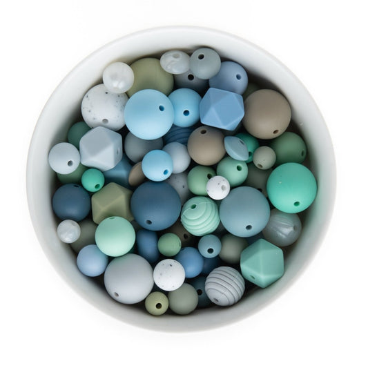 Silicone Bead Packs Seafoam Assorted Silicone from Cara & Co Craft Supply