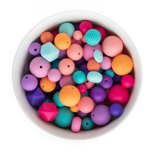 Silicone Bead Packs Vibrant Assorted Silicone from Cara & Co Craft Supply