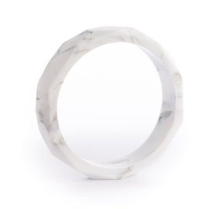 Silicone Bracelets Faceted Bracelets White Marble from Cara & Co Craft Supply