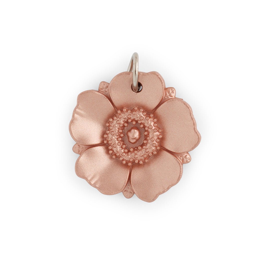 Silicone Charms Poppies Metallic Rose Gold Print from Cara & Co Craft Supply