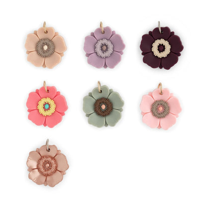 Silicone Charms Poppies Starburst from Cara & Co Craft Supply
