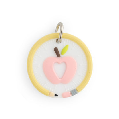 Silicone Charms Teacher's Apple Banana Yellow from Cara & Co Craft Supply