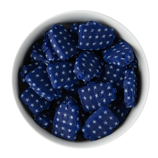 Silicone Focal Beads Backpacks Stars from Cara & Co Craft Supply