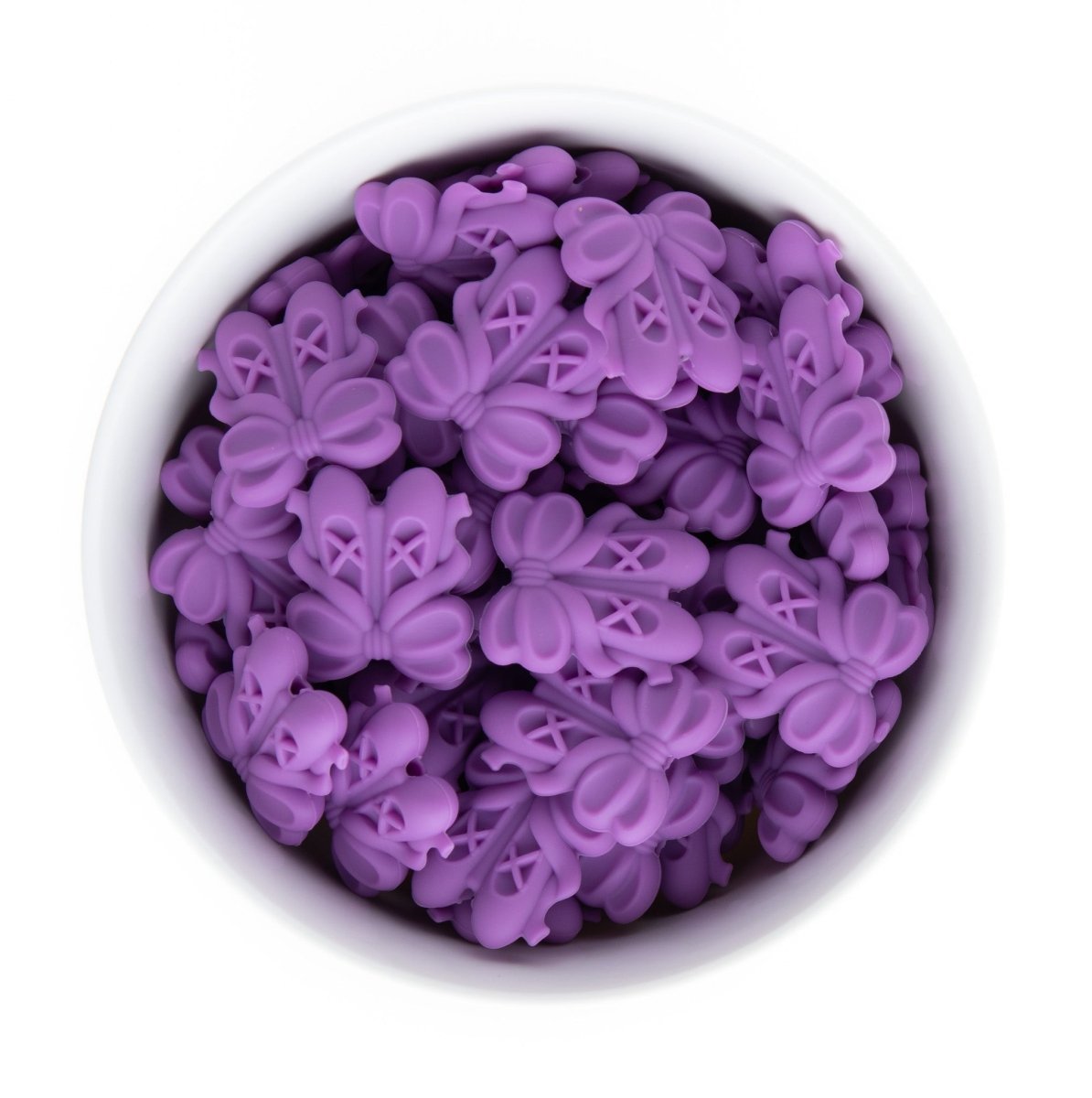 Silicone Focal Beads Ballet Slippers Lavender from Cara & Co Craft Supply