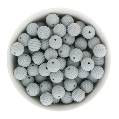 Silicone Focal Beads Beehives Glacier Grey from Cara & Co Craft Supply