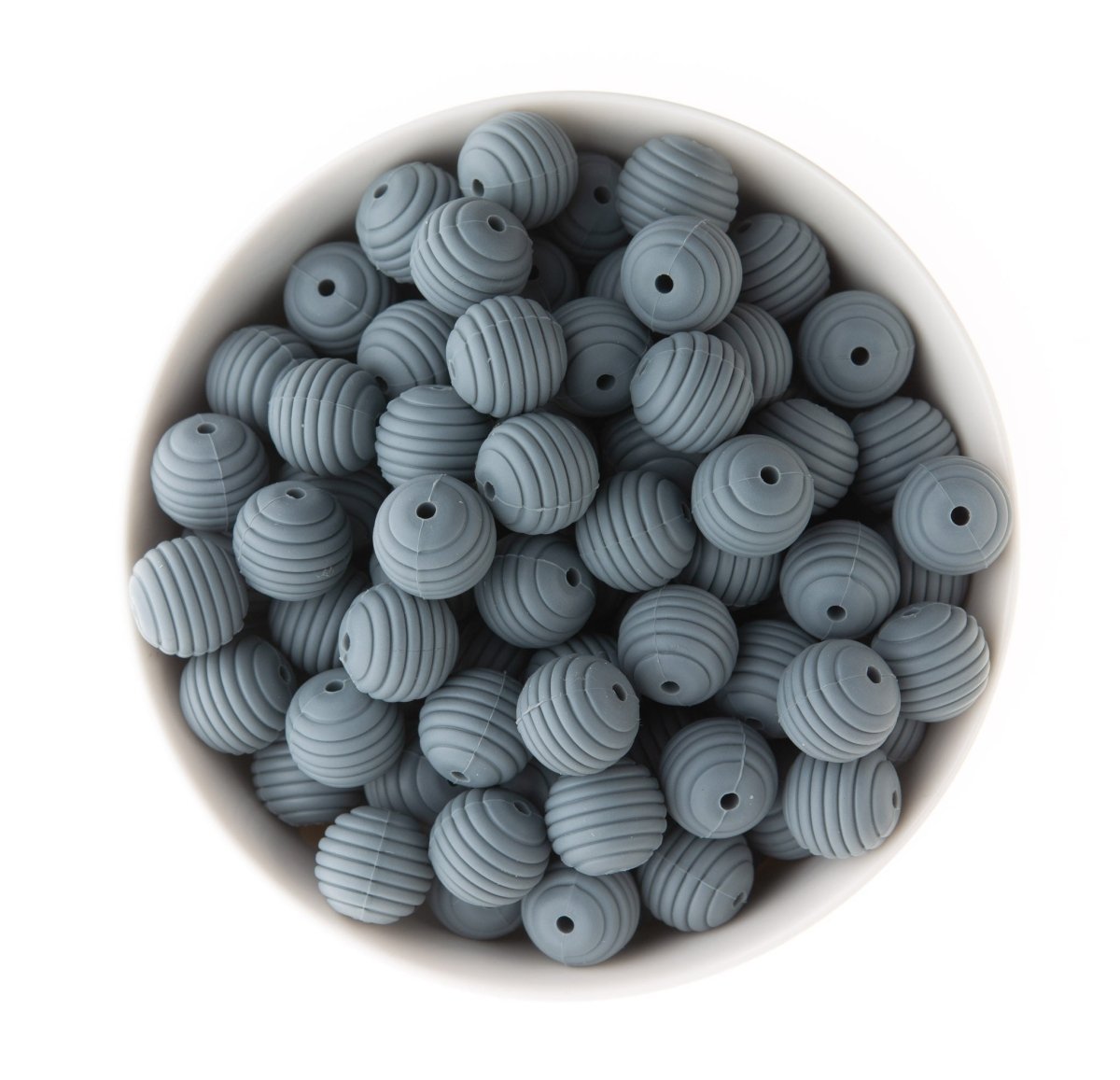 Silicone Focal Beads Beehives Grey from Cara & Co Craft Supply