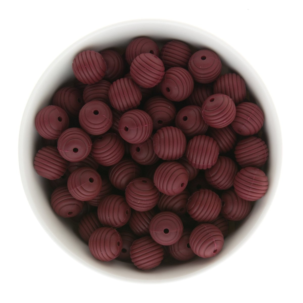 Silicone Focal Beads Beehives Port Wine from Cara & Co Craft Supply