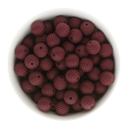 Silicone Focal Beads Beehives Port Wine from Cara & Co Craft Supply