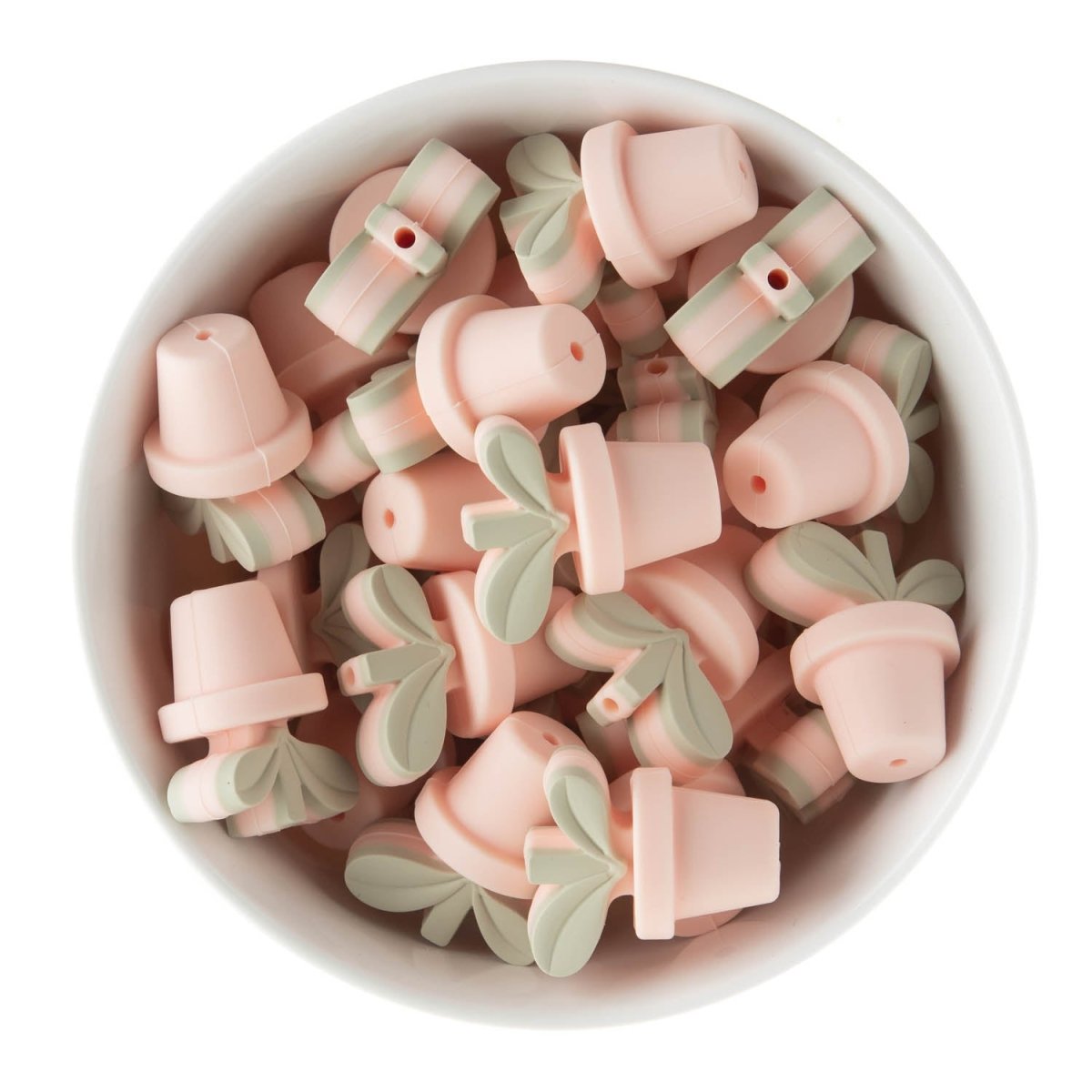 Silicone Focal Beads Bloom Light Pink from Cara & Co Craft Supply
