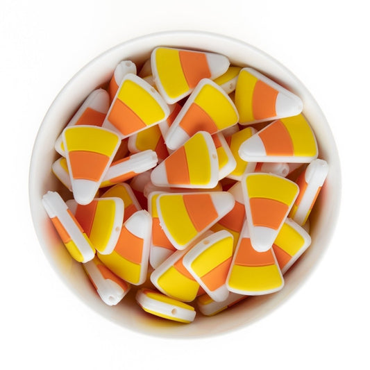 Silicone Focal Beads Candy Corn from Cara & Co Craft Supply