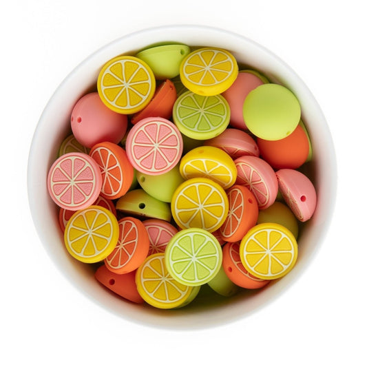 Silicone Focal Beads Citrus Grapefruit from Cara & Co Craft Supply