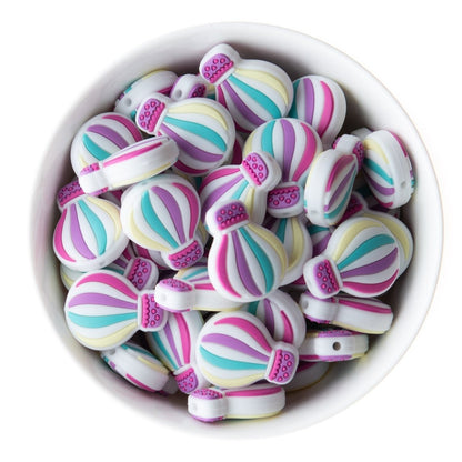 Silicone Focal Beads Colorful Hot Air Balloons Day Break from Cara & Co Craft Supply