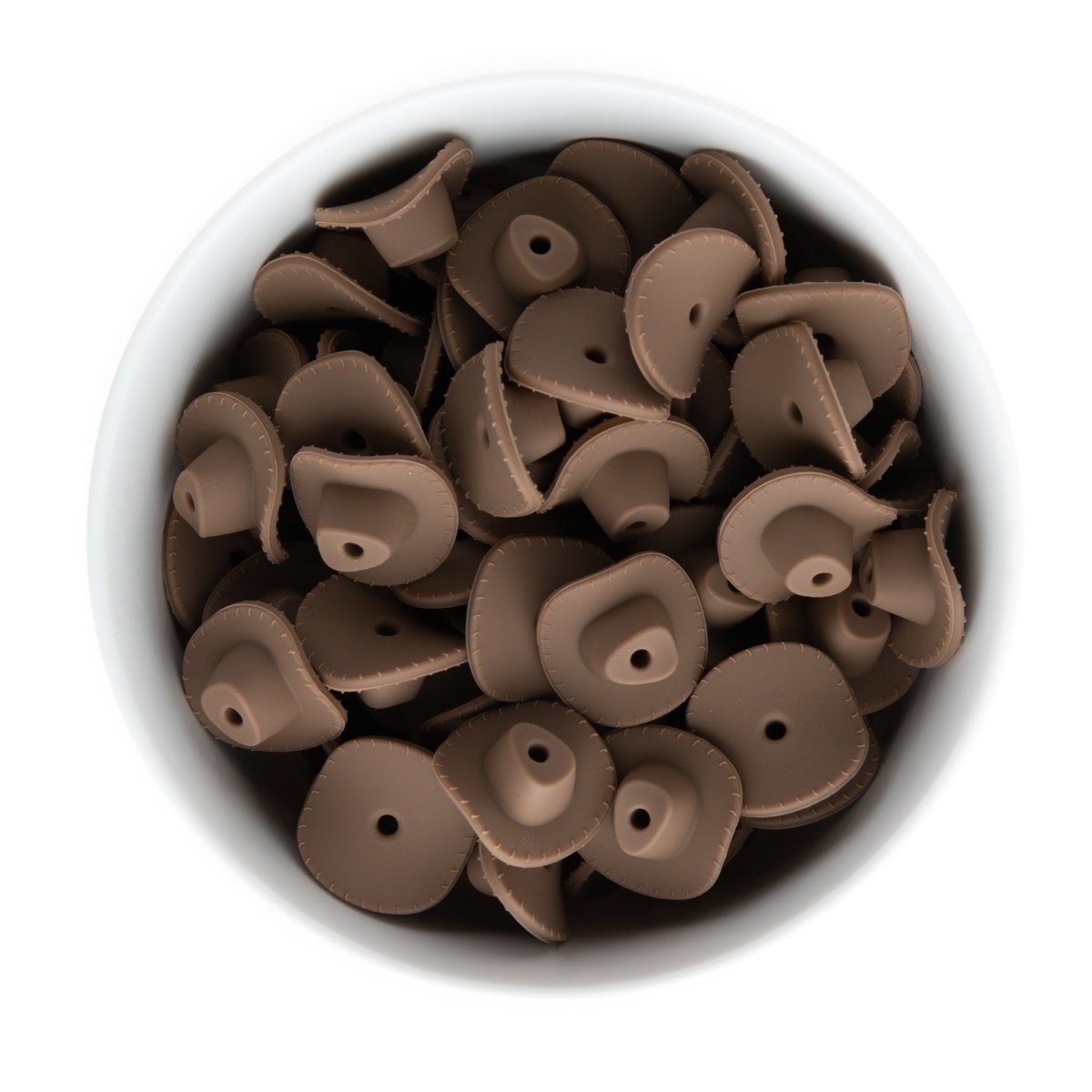 Silicone Focal Beads Cowboy Hats Earth Brown from Cara & Co Craft Supply