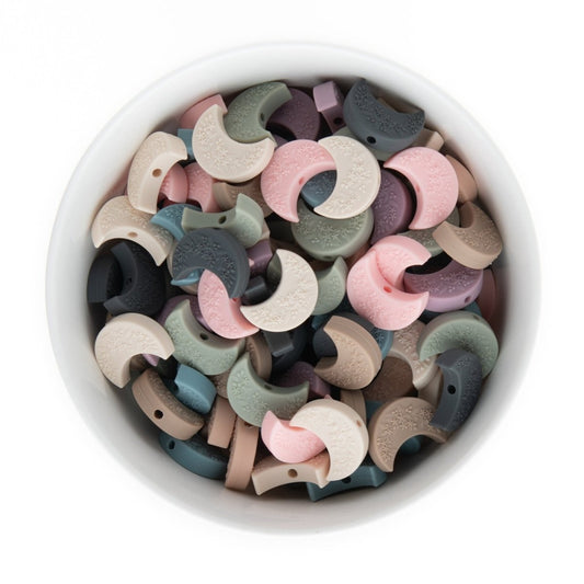 Silicone Focal Beads Crescent Moon Blush from Cara & Co Craft Supply