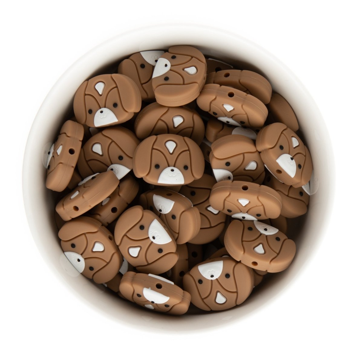 Silicone Focal Beads Dogs Salted Caramel from Cara & Co Craft Supply