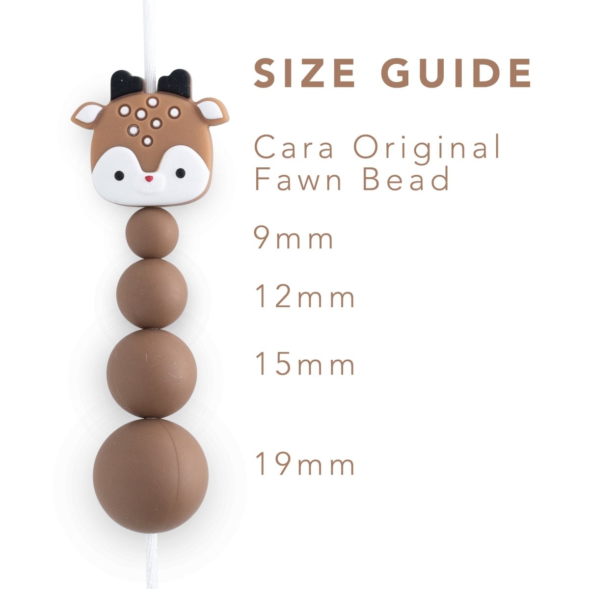 Silicone Focal Beads Fawns Rudolph LE from Cara & Co Craft Supply
