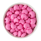 Silicone Focal Beads Hearts Cotton Candy Pink from Cara & Co Craft Supply