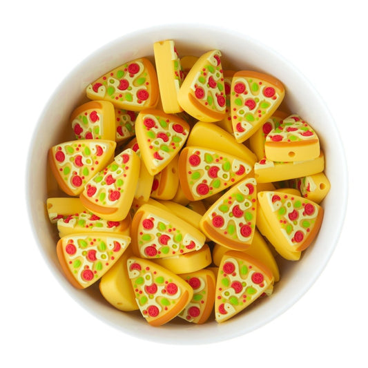 Silicone Focal Beads Pizzas from Cara & Co Craft Supply