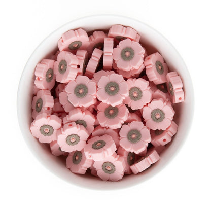 Silicone Focal Beads Poppies Soft Pink from Cara & Co Craft Supply