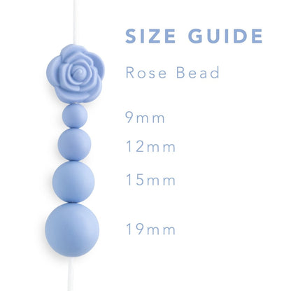 Silicone Focal Beads Roses White Marble from Cara & Co Craft Supply