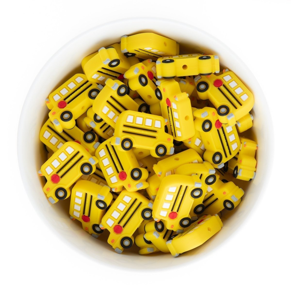 Silicone Focal Beads School Bus Sunshine Yellow from Cara & Co Craft Supply